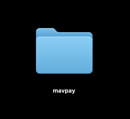 <Newly created MavPay directory, will contain all files for Mavpay Application.>